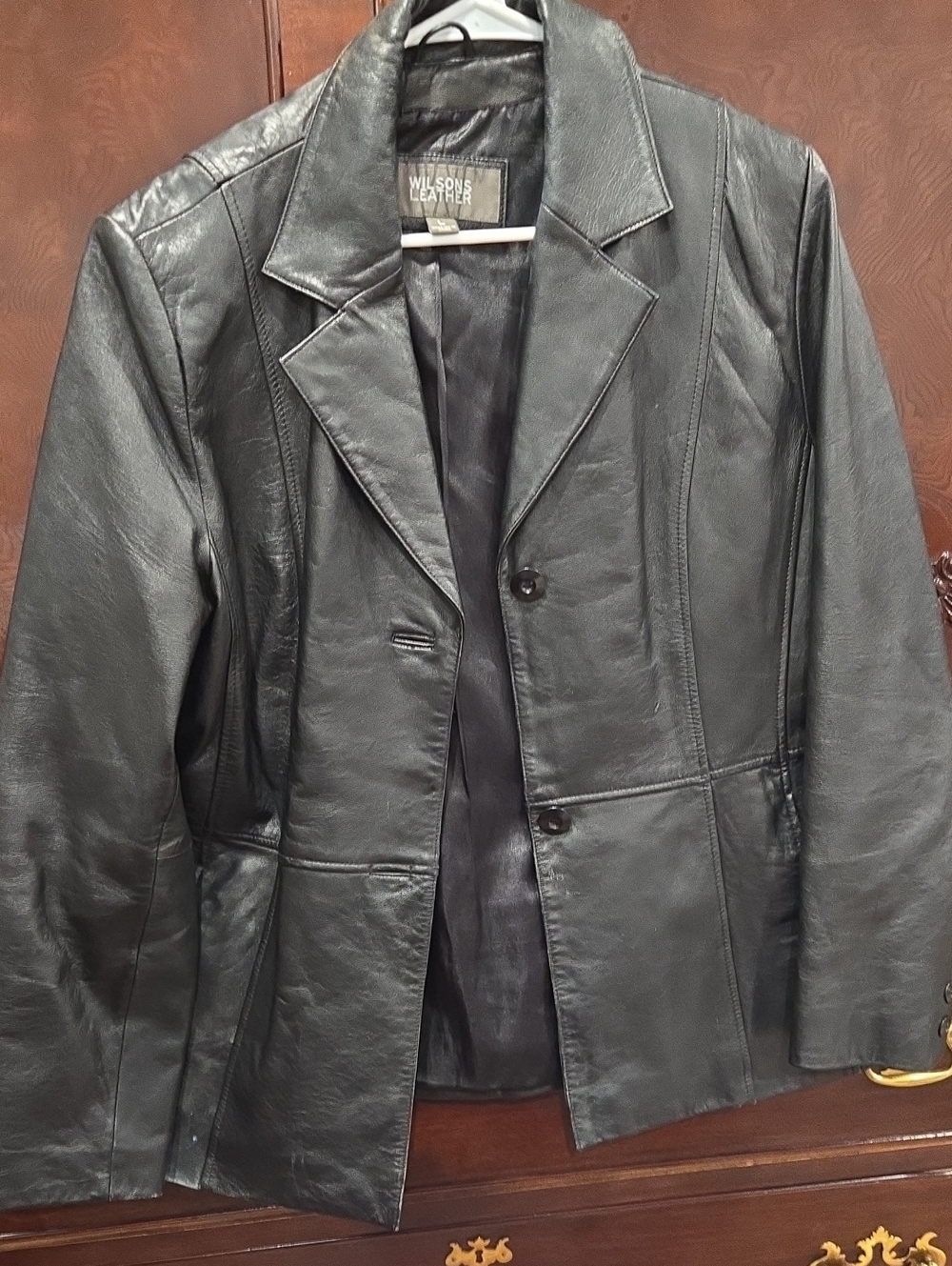 Wilsons Leather Women's Black Leather Blazer Jacket